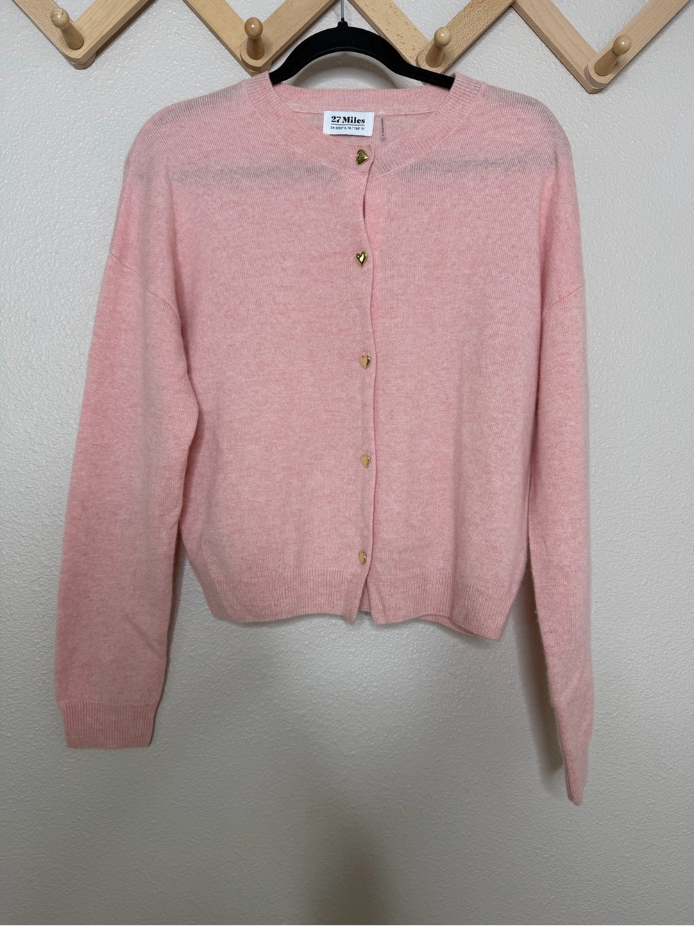 27 Miles 100% Cashmere Sweater Sz M